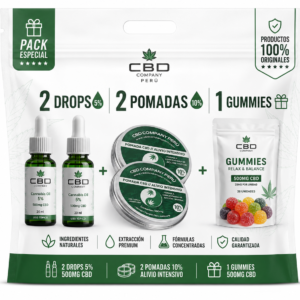 Bag Pack Drops 5% + Pomadas + Gummies